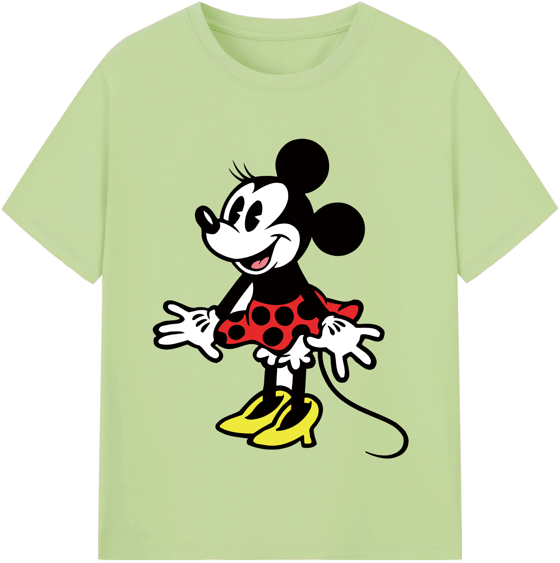 （画像用） ミッキーマウス Mickey Mouse 綿100％半袖Tシャツ（フロントプリント）